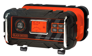 BLACK+DECKER BC15BD 15 Amp Bench Battery Charger with 40 Amp Engine Start and Alternator Check