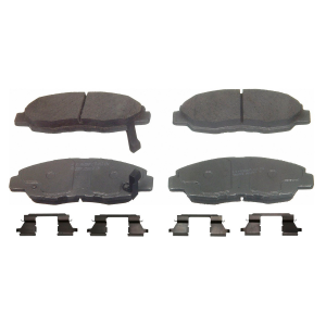 Wagner ThermoQuiet QC465A Ceramic Disc Pad Set With Installation Hardware, Front