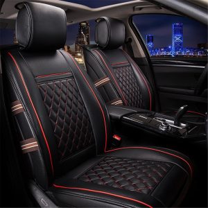 Easy to Clean PU Leather Car Seat Cushions 5 seats Full Set