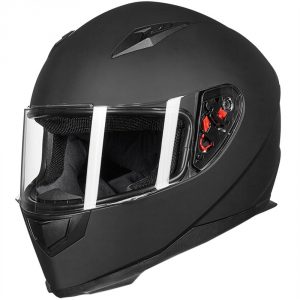 ILM Full Face Motorcycle Street Bike Helmet with Removable Winter Neck Scarf